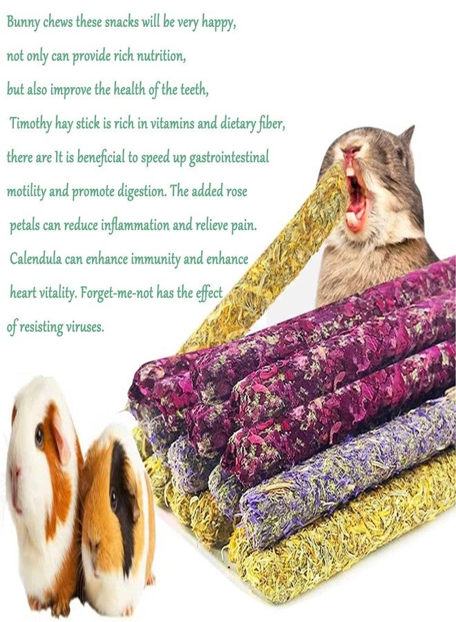 ANDES Rabbit Chew Toys 40pcs Timothy Hay Sticks About 14oz/400g Hamster Molar Snacks Handmade are Perfect Food Accessories for Bunny Guinea Pigs Rats Chinchillas Gerbils - Image 4